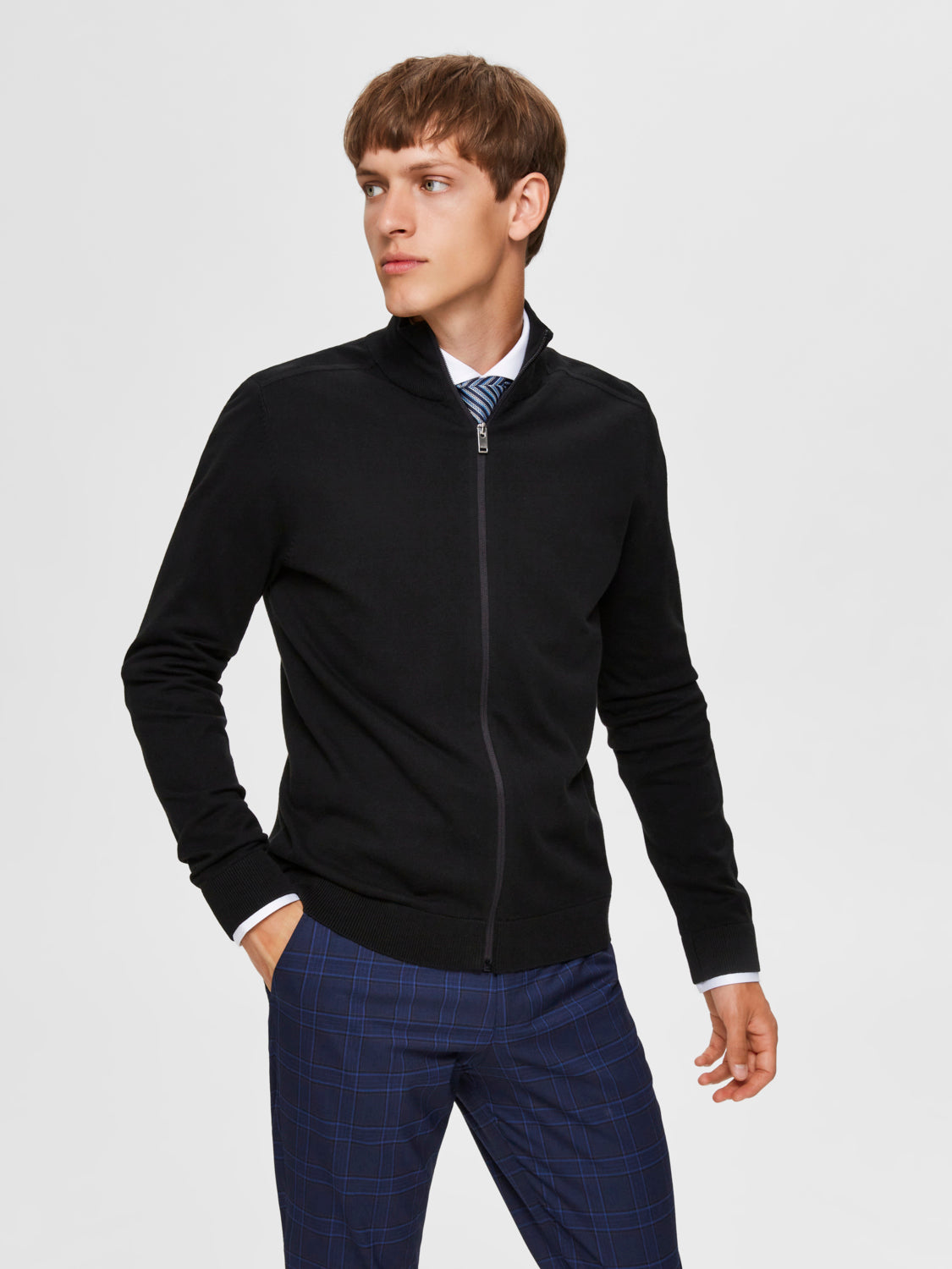 Berg fullzip cardigan - Sort